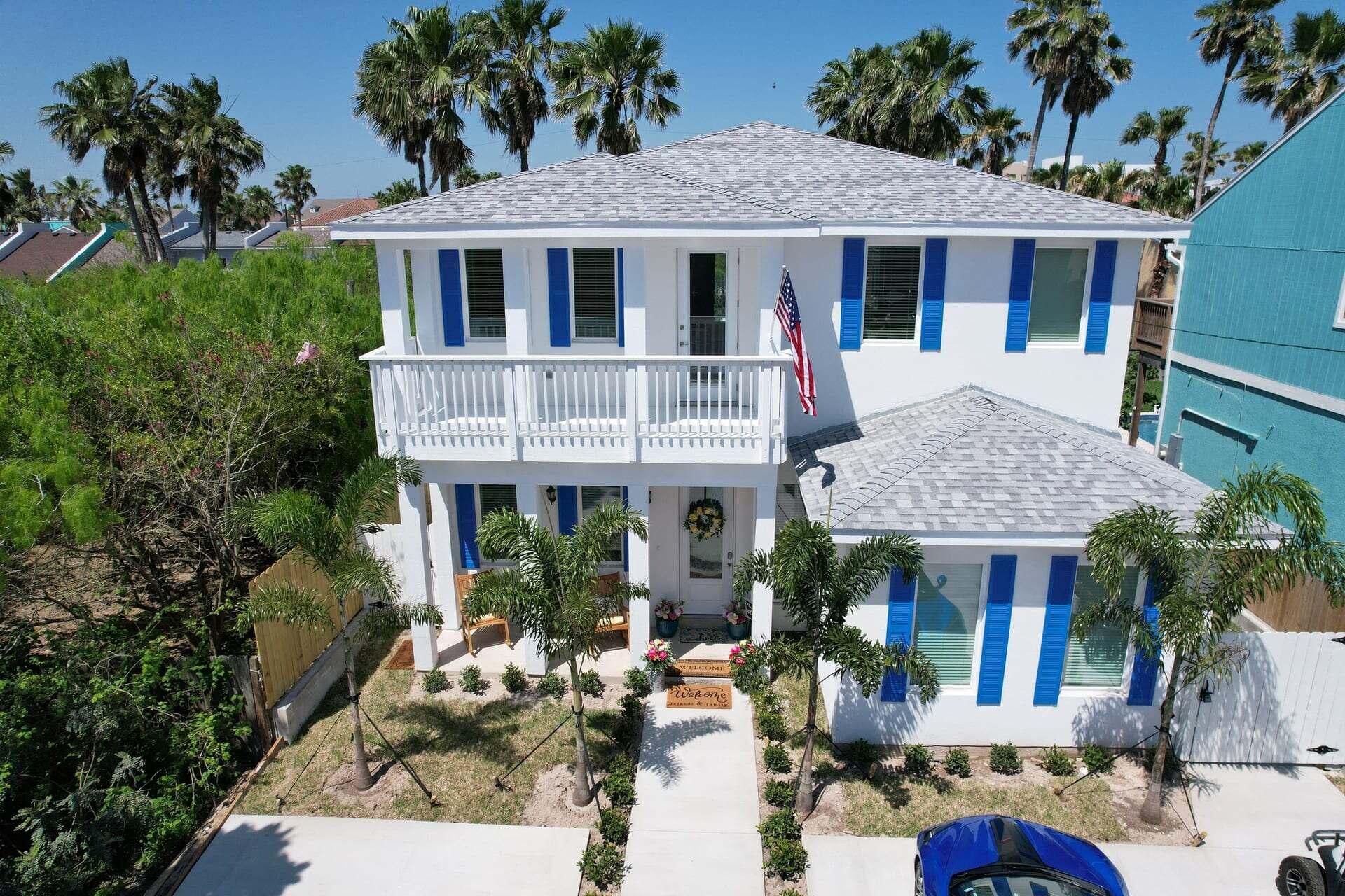 Custom coastal-style home built by CLV Construction in South Texas